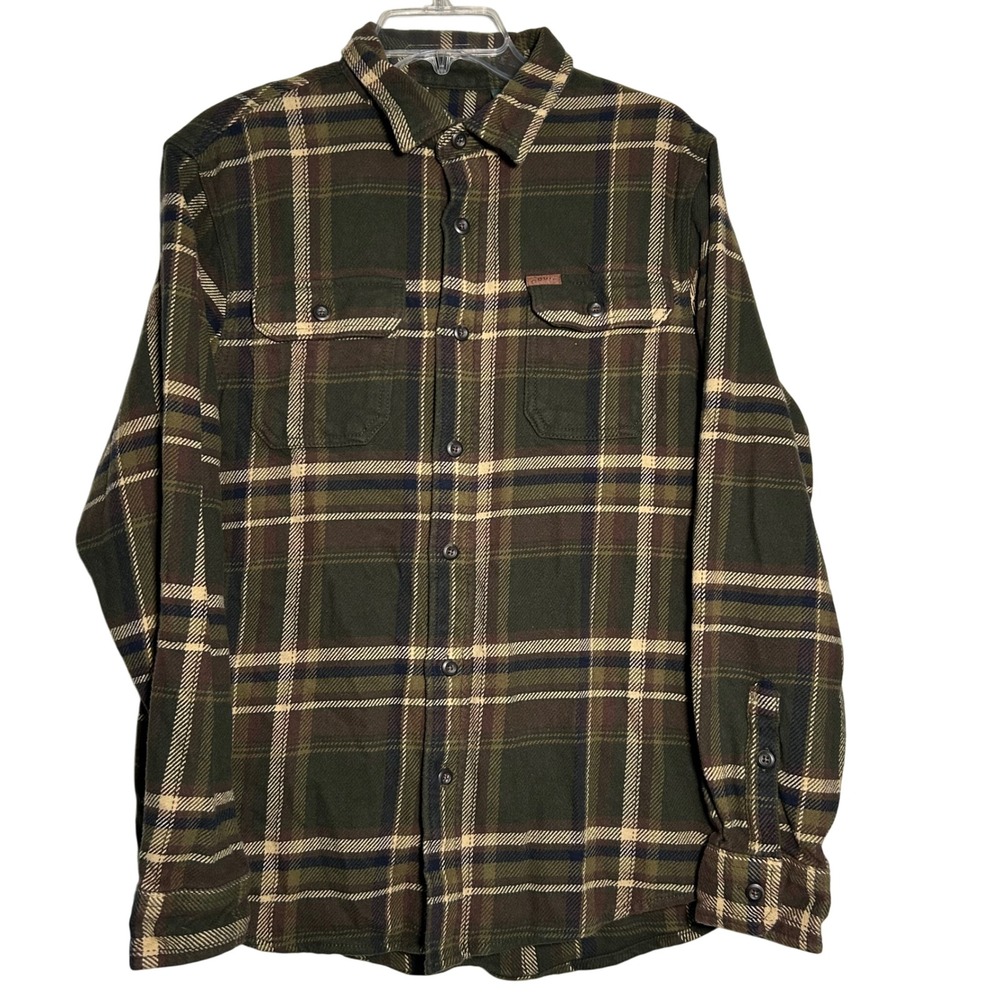 Orvis Men's Medium Plaid Flannel Shirt – Classic Collection, 100% Cotton